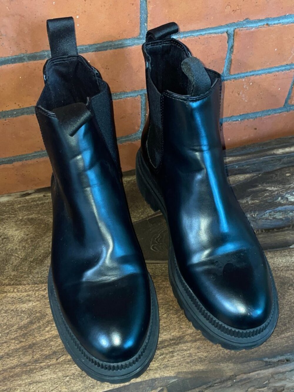 Black Chelsea Ankle Boots Size 41 from H&M